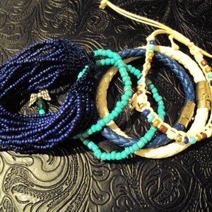 Halcraft USA Bracelet Set~6 total Stretch & Toggle
